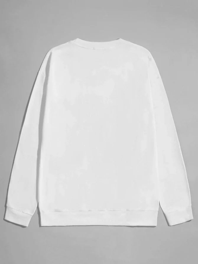 Emoji Pocket White Sweatshirt