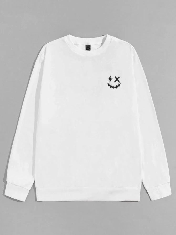 Emoji Pocket White Sweatshirt